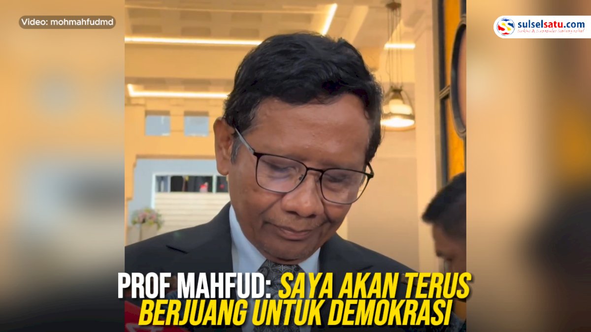 VIDEO: Tanggapi Soal Pemilu 2024, Prof Mahfud: Saya Akan Terus Berjuang untuk Demokrasi