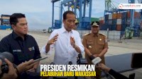 VIDEO: Telan Investasi Rp5,4 Triliun, Presiden Jokowi Resmikan Pelabuhan Baru Makassar