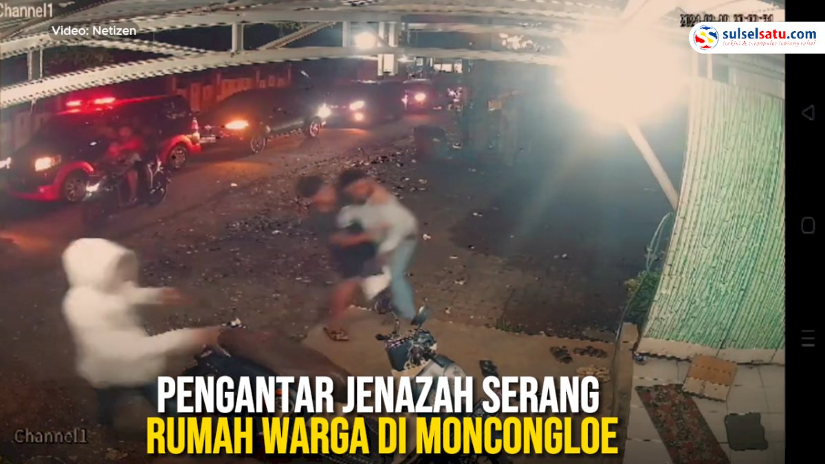 VIDEO: Tidak Terima Ditegur, Pengantar Jenazah Serang Rumah Warga di Moncongloe