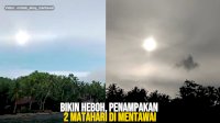 VIDEO: Bikin Heboh, Penampakan 2 Matahari di Mentawai