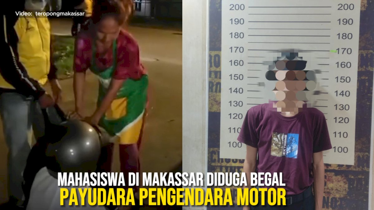 VIDEO: Viral, Mahasiswa di Makassar Diduga Begal Payudara Pengendara Motor