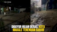 VIDEO: Diguyur Hujan Deras, Kota Makale Terendam Banjir