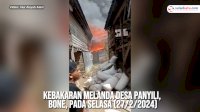 VIDEO: Kebakaran terjadi di Panyili Bone, 4 Rumah Warga Dilalap Api