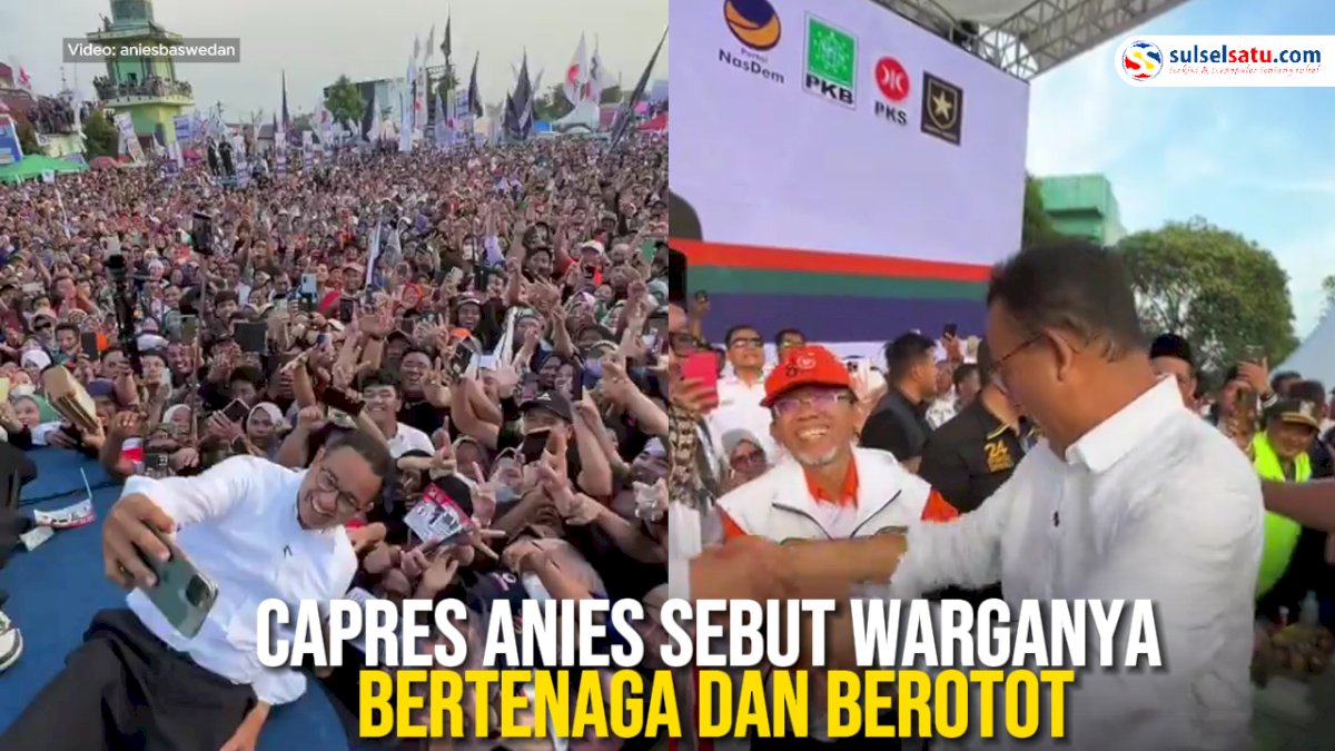 VIDEO: Kampanye Akbar di Medan, Capres Anies Sebut Warganya Bertenaga dan Berotot