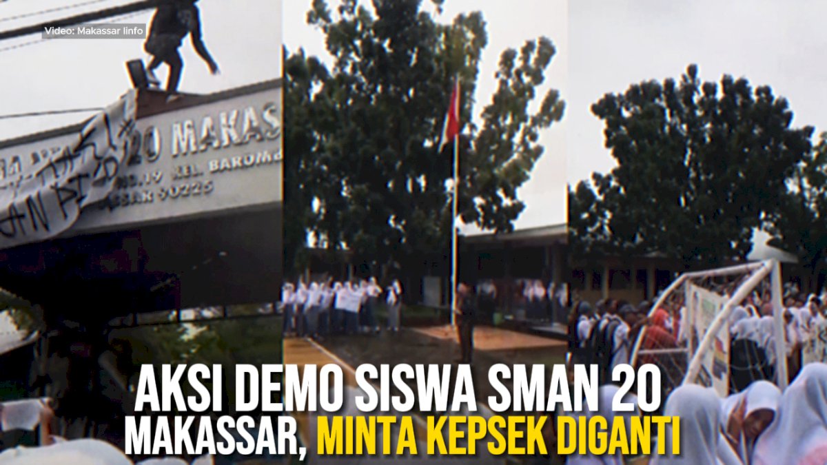 VIDEO: Aksi Demo Siswa SMAN 20 Makassar, Minta Kepsek Diganti