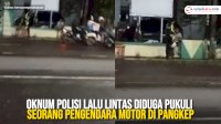 VIDEO: Oknum Polisi Lalu Lintas Diduga Pukuli Seorang Pengendara Motor di Pangkep