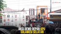 VIDEO: Aksi Demo Depan Kantor KPU Sulawesi Selatan