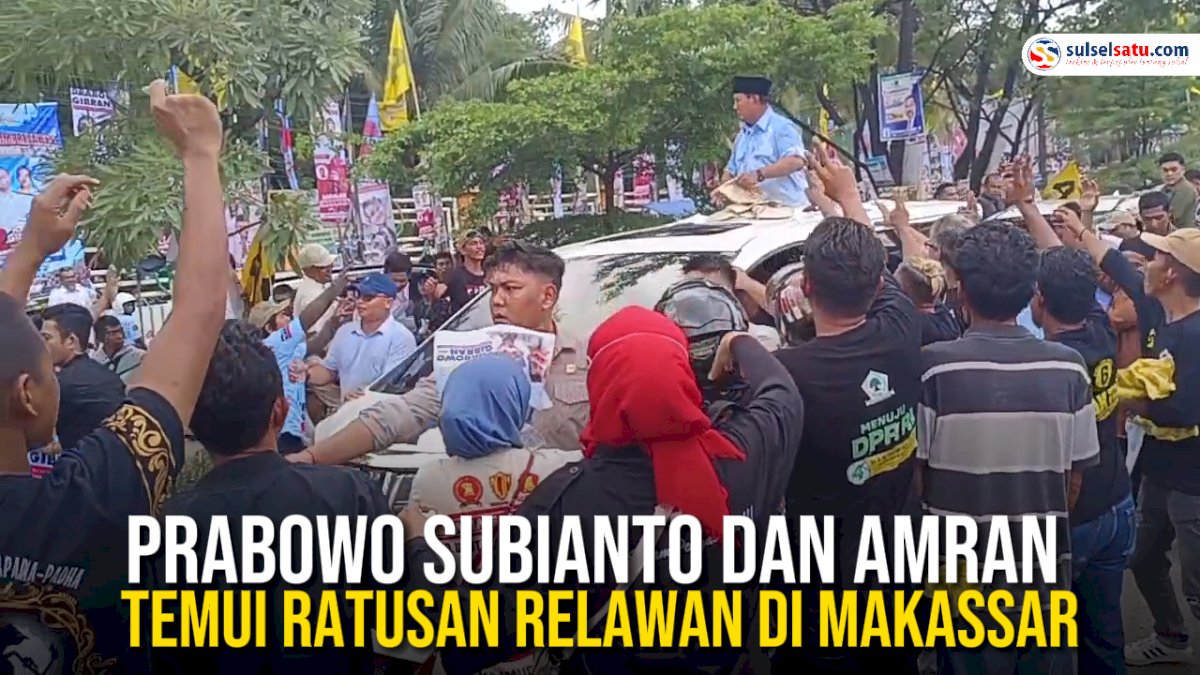 VIDEO: Prabowo Subianto dan Amran Temui Ratusan Relawan di Makassar