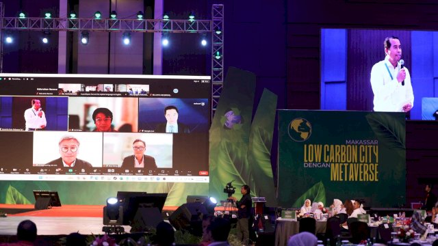 Zoom Meeting peserta Rakorsus Makassar 2024 yang mengangkat tema Low Carbon. Foto: Istimewa