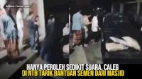 VIDEO: Hanya Peroleh Sedikit Suara, Caleg di NTB Tarik Bantuan Semen dari Masjid