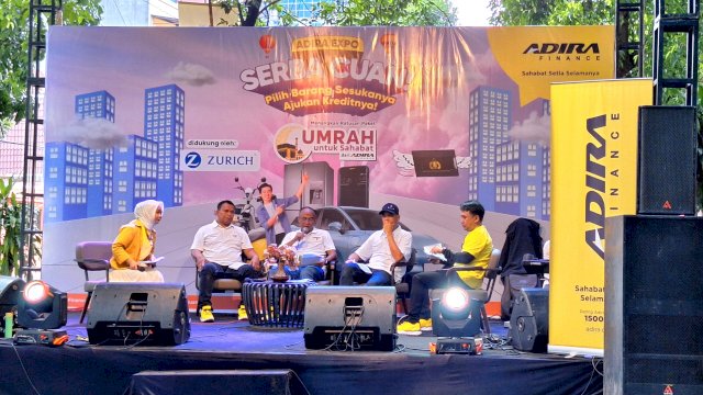 Press conference Adira Expo 2024 di Taman Segitiga Hasanuddin. Foto: Sri Wahyu Diastuti / Sulselsatu.com