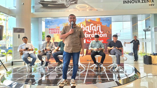 Press conference Kalla Toyota di Kalla Toyota Alauddin, Kota Makassar. Foto: Sri Wahyu Diastuti / Sulselsatu.com.