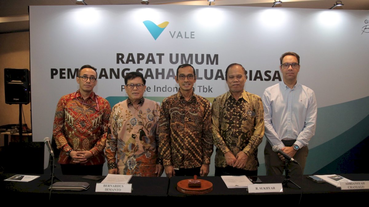 Rapat Umum Pemegang Saham Luar Biasa PT Vale Umumkan Jajaran Komisaris Baru