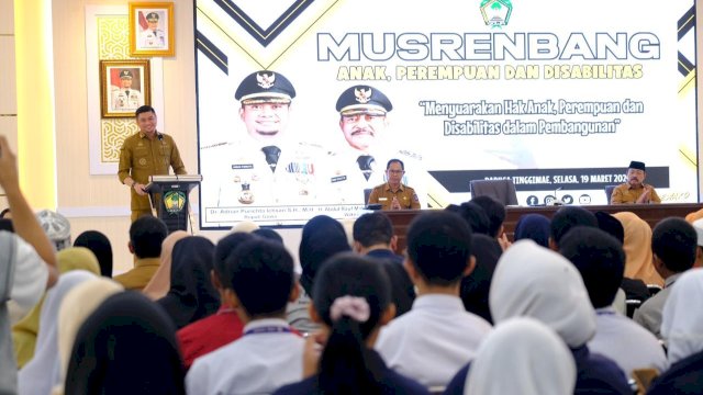 Bupati Gowa Adnan Purichta Ichsan saat Musrenbang Anak. Foto: Istimewa