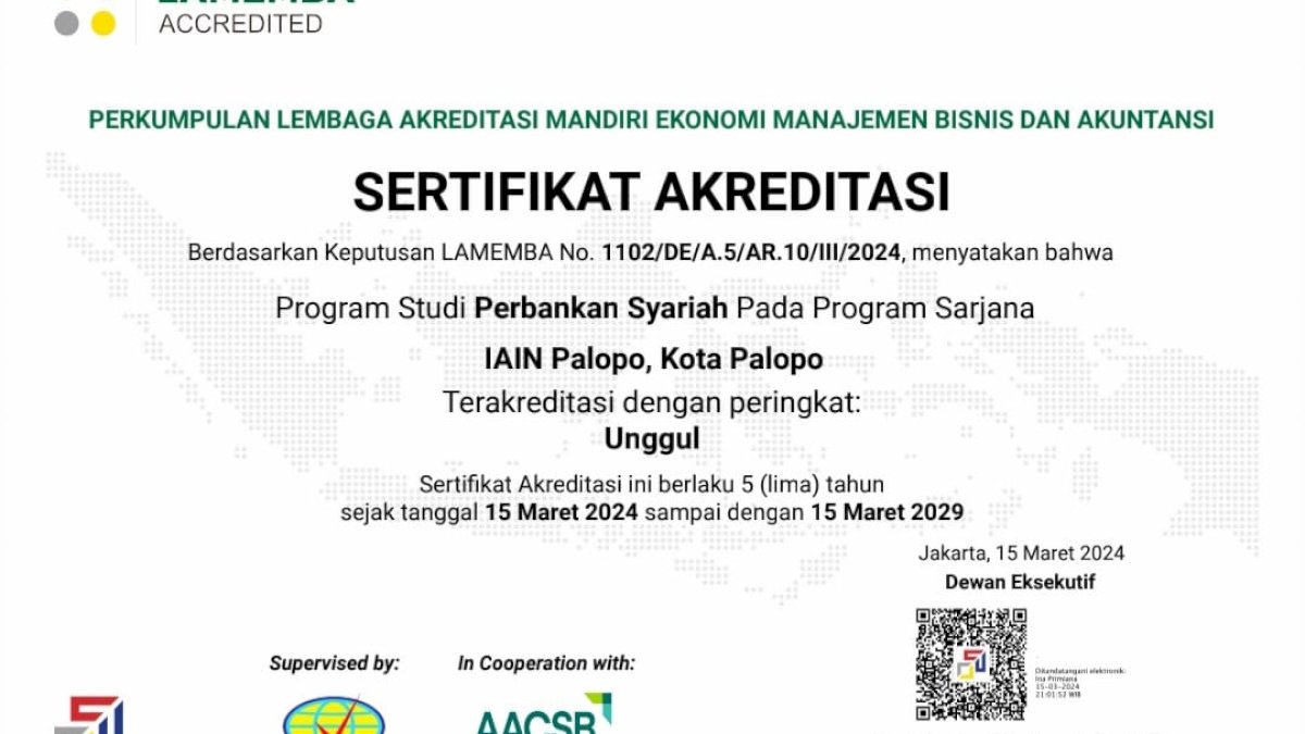 Selamat, Prodi Perbankan Syariah FEBI IAIN Palopo Raih Akreditasi Unggul Pertama di Indonesia Timur