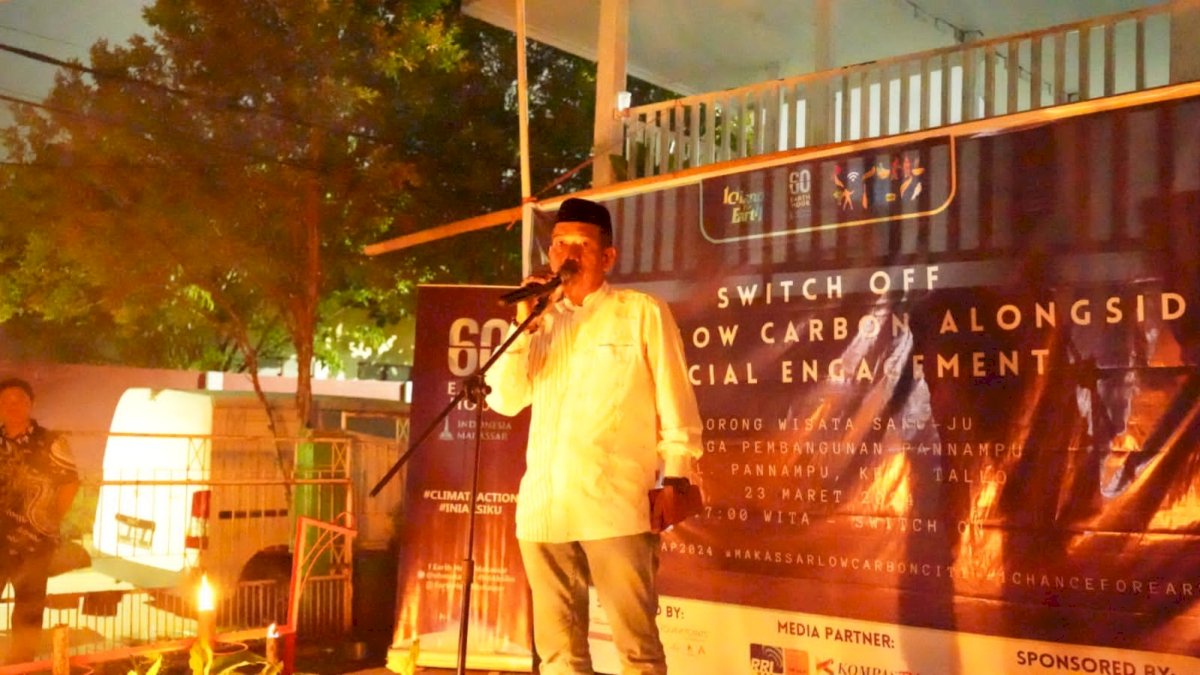 Camat Tallo Ramli Lallo Hadiri Pelaksanaan Earth Hour Makassar di Kelurahan Pannampu