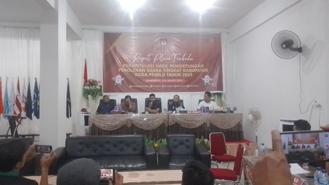 KPU Jeneponto berhasil selesaikan Rekapitulasi tingkat Kabupaten sesuai jadwal (Dedi/sulselsatu)