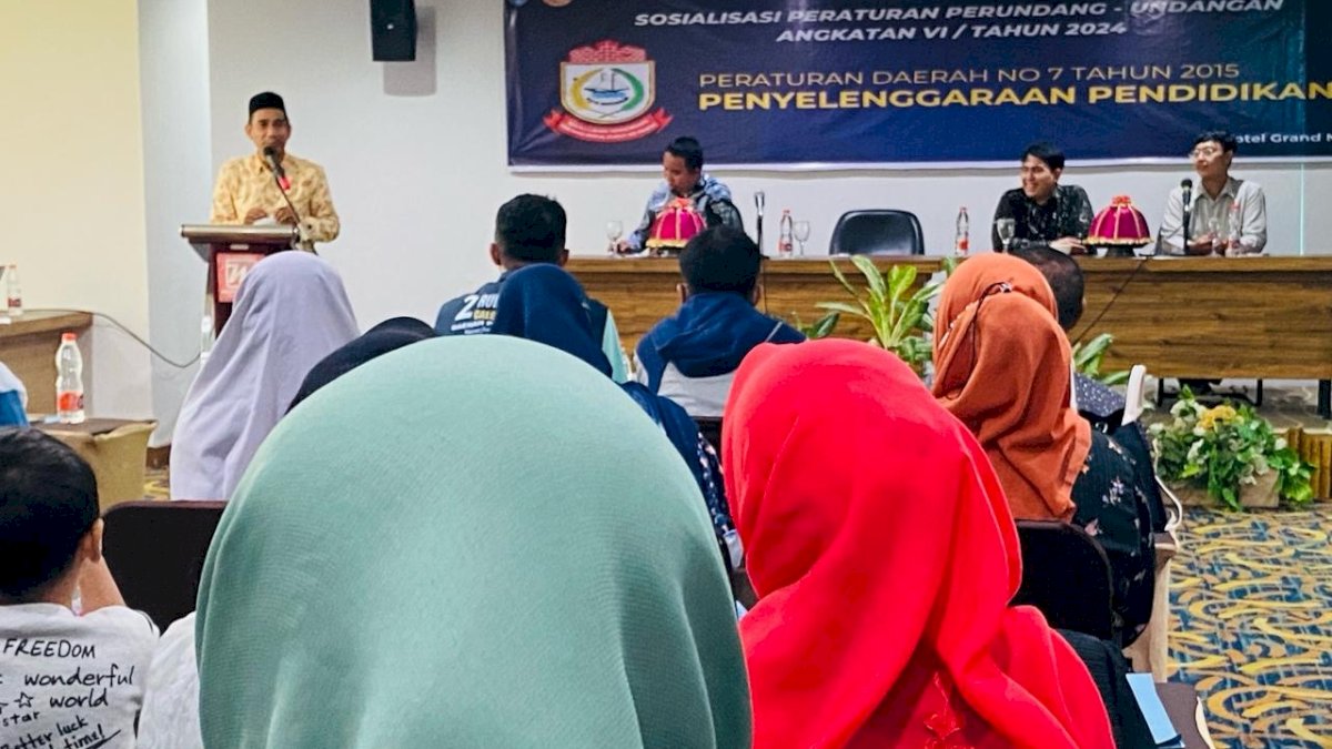 Ketua DPRD Makassar Rudianto Lallo Sosialisasi Perda Penyelenggaraan Pendidikan