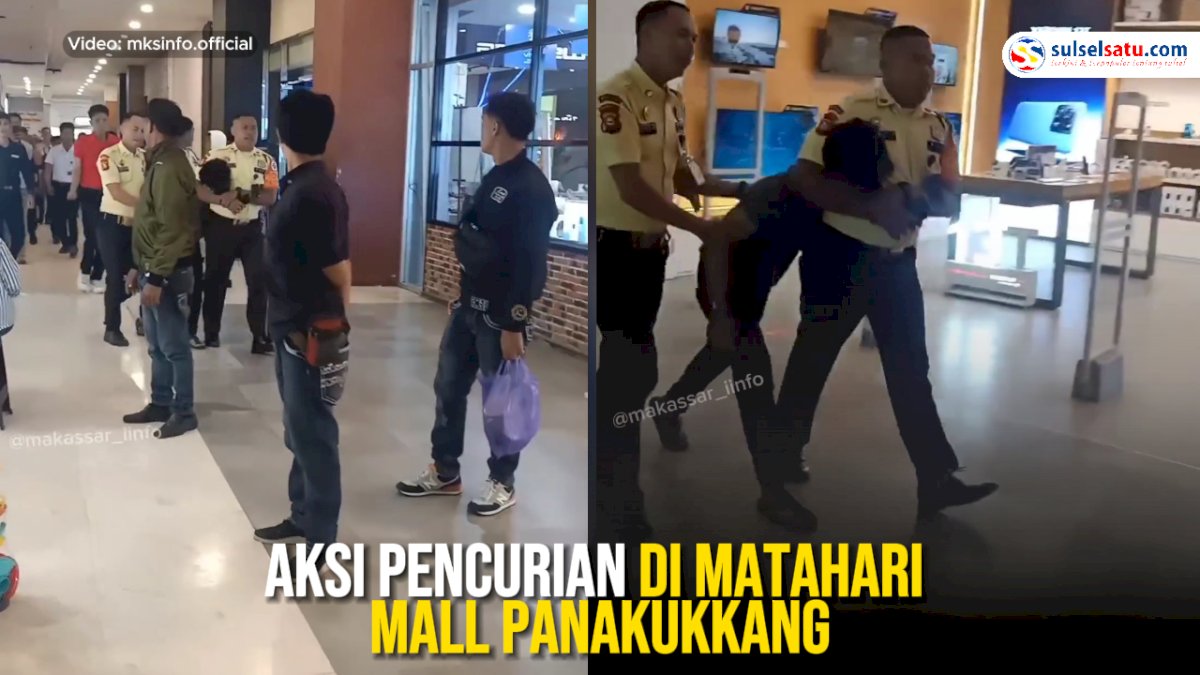 VIDEO: Aksi Pencurian di Matahari Mall Panakukkang, Pelaku Berhasil Diamankan