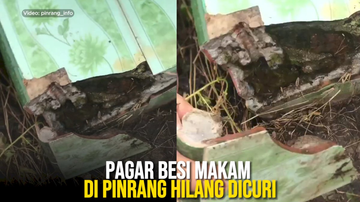 VIDEO: Pagar Besi Makam di Pinrang Hilang Dicuri