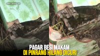 VIDEO: Pagar Besi Makam di Pinrang Hilang Dicuri