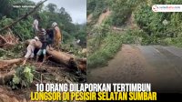 VIDEO: 10 Orang Dilaporkan Tertimbun Longsor di Pesisir Selatan Sumbar, 1 Ditemukan Meninggal