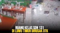 VIDEO: Ruang Kelas SDN 131 di Luwu Timur Dirusak OTK