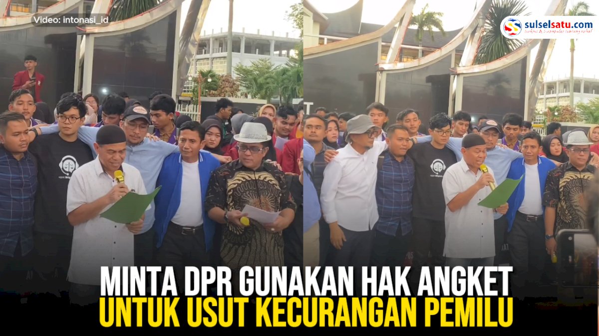 VIDEO: Dosen dan Mahasiswa Demo Minta DPR Gunakan Hak Angket untuk Usut Kecurangan Pemilu