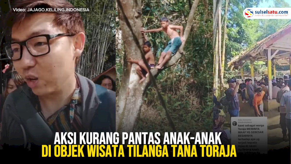 VIDEO: Aksi Kurang Pantas Anak-Anak di Objek Wisata Tilanga Tana Toraja