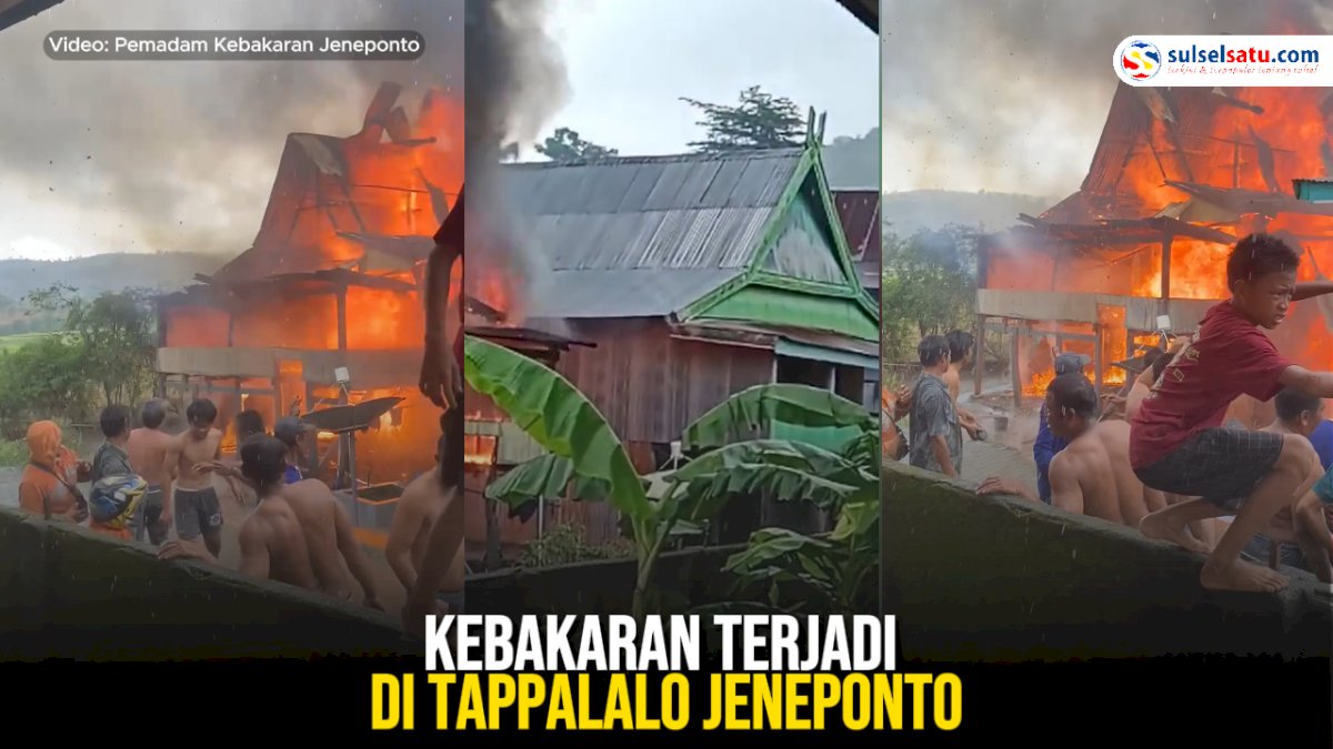 VIDEO: Kebakaran terjadi di Tappalalo Jeneponto