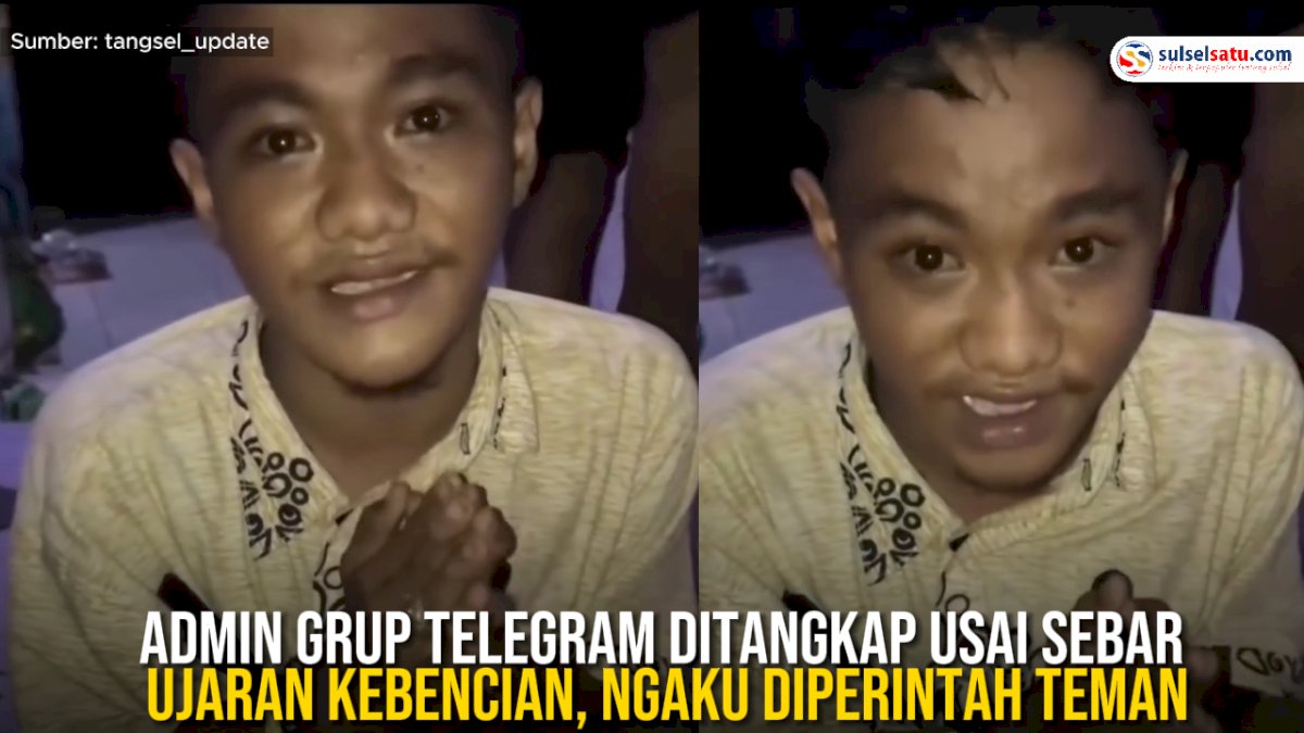 VIDEO: Admin Grup Telegram Ditangkap Usai Sebar Ujaran Kebencian dan Ngaku Diperintah Teman