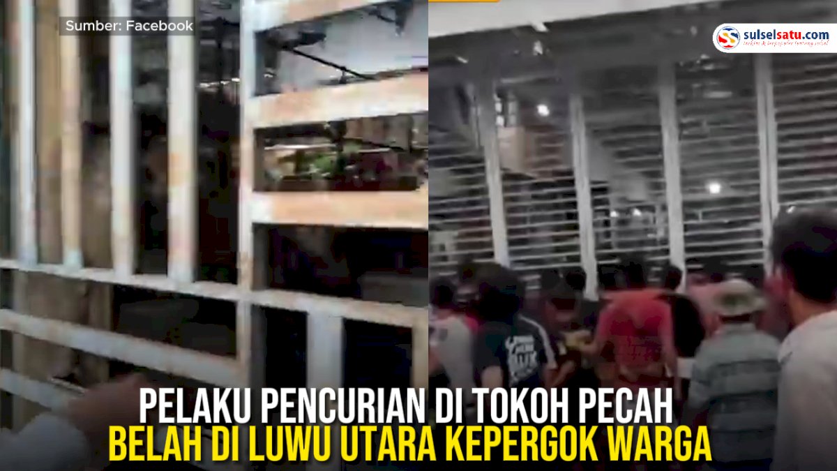 VIDEO: Pelaku Pencurian di Tokoh Pecah Belah di Luwu Utara Kepergok Warga