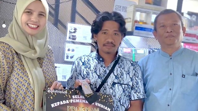 Pemenang servis berhadiah h=emas Kalla Toyota. Foto: Istimewa