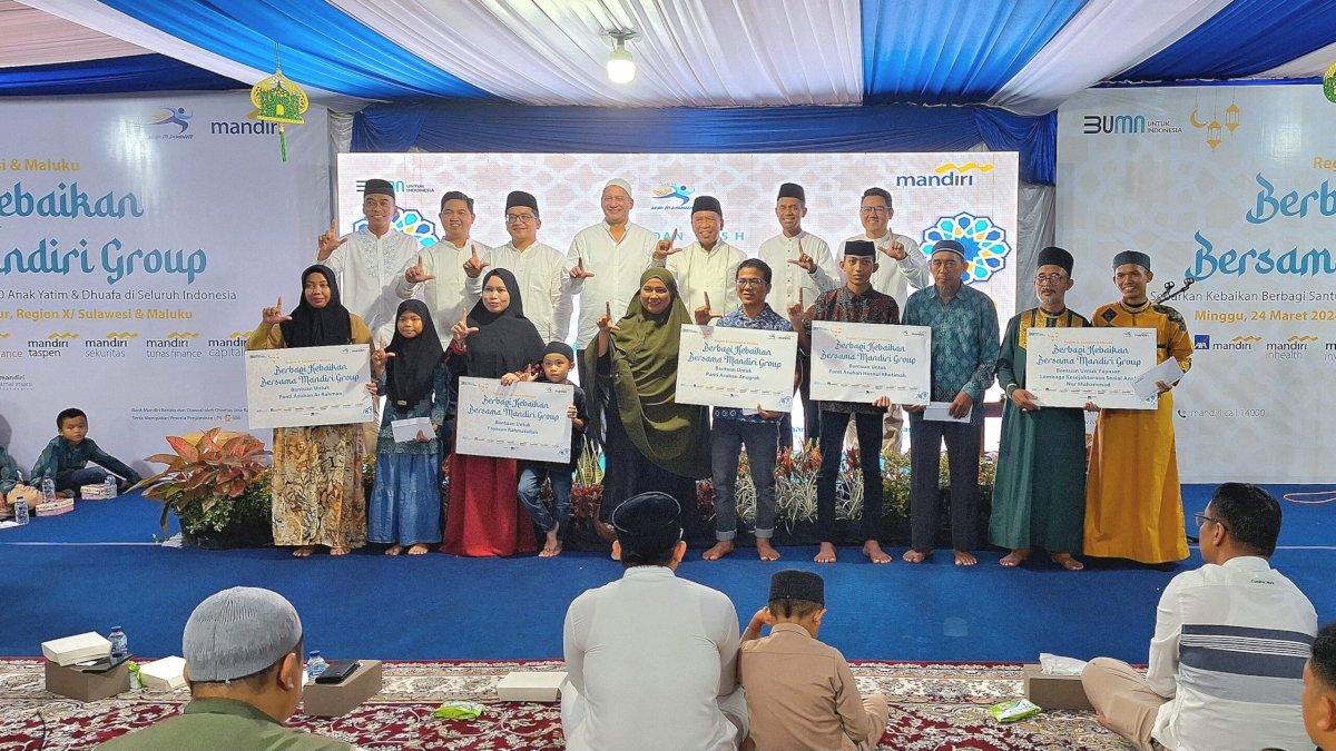 Bank Mandiri Berbagi Kebaikan Ramadan dengan Santuni 1.750 Anak Yatim dan Duafa di Sulawesi dan Maluku