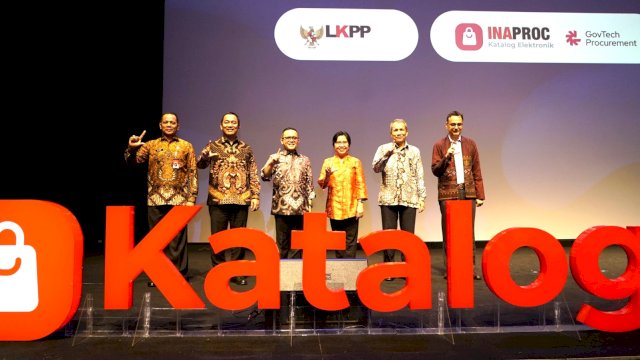 Peluncurkan Katalog Elektronik Versi 6 Lembaga Kebijakan Pengadaan Barang/Jasa Pemerintah (LKPP) di Jakarta. Foto: Istimewa 
