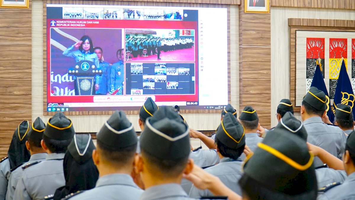 Hadiri Apel Pagi Pasca Libur Lebaran dan Halal Bihalal, Menkumham Dorong Jajarannya Implementasikan Agenda Strategis Nasional