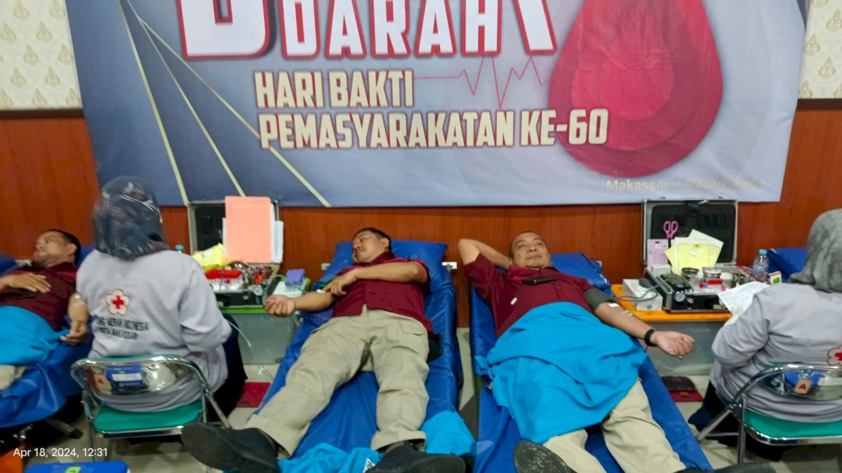 Peringati HBP ke-60, Kanwil Kemenkumham Sulsel Gelar Donor Darah
