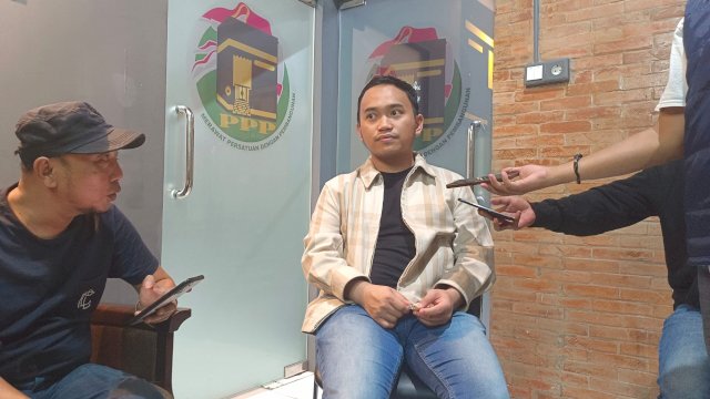 Ketua DPW PPP Sulsel Imam Fauzan saat memberi keterangan ke wartawan. Foto/SS