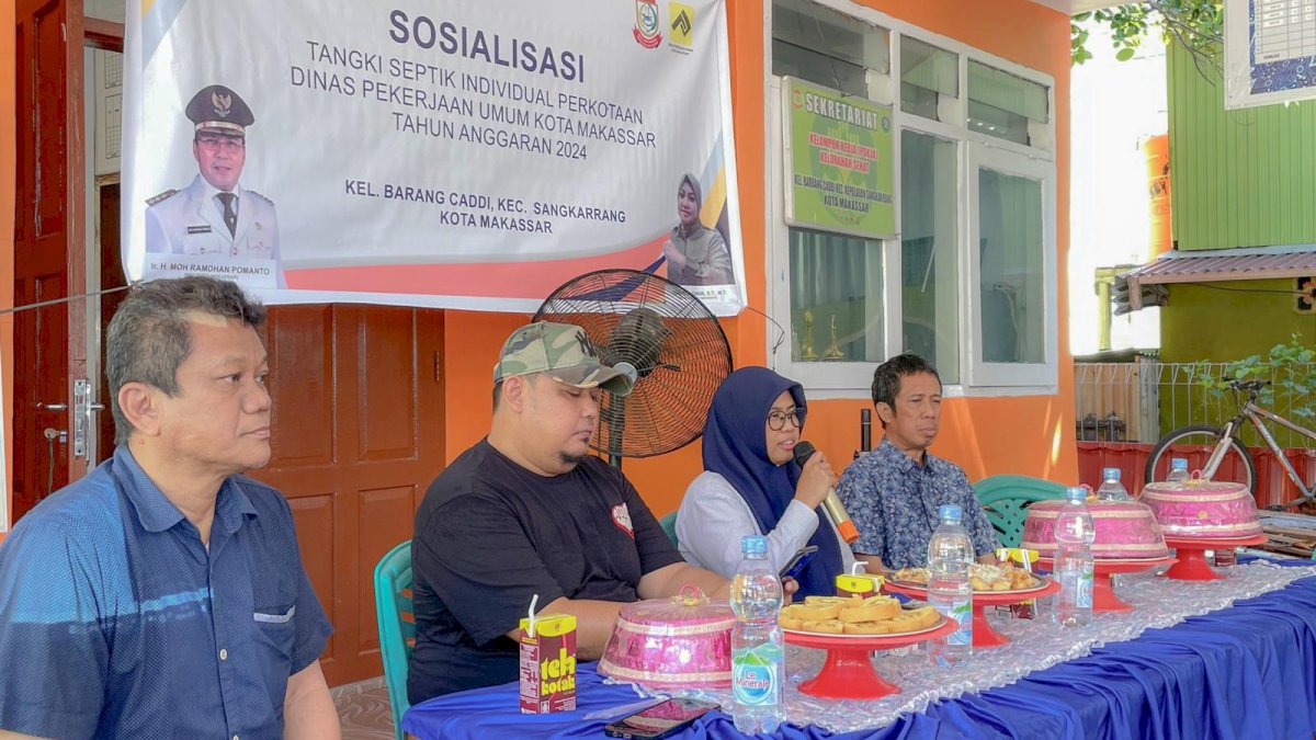 Dinas PU Makassar Gelar Sosialisasi Tangki Septik Individual Perkotaan T.A 2024 di 3 Kelurahan Kecamatan Sangkarrang
