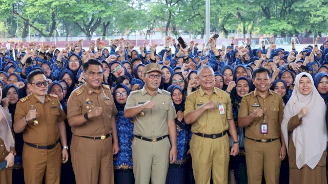 Pelantikan PPPK guru dalam lingkup Pemkot Makassar. Ist