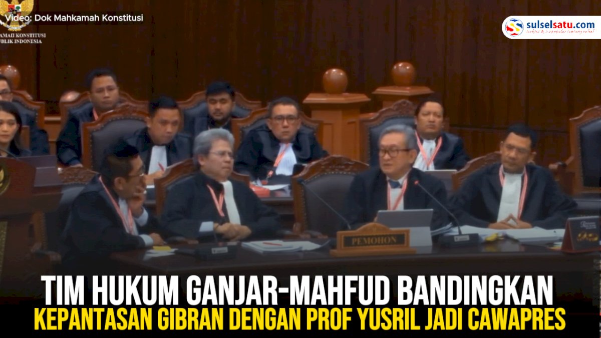 VIDEO: Tim Hukum Ganjar-Mahfud Bandingkan Kepantasan Gibran dengan Prof Yusril Jadi Cawapres