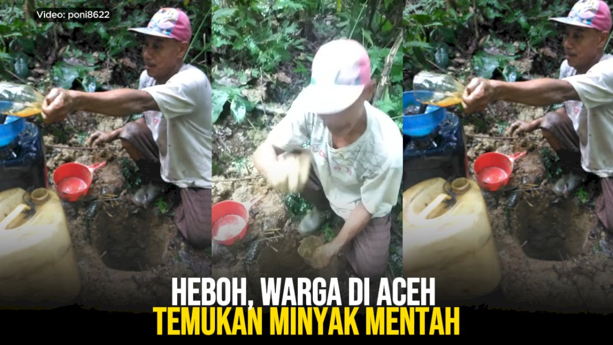 VIDEO: Heboh, Warga di Aceh Temukan Minyak Mentah