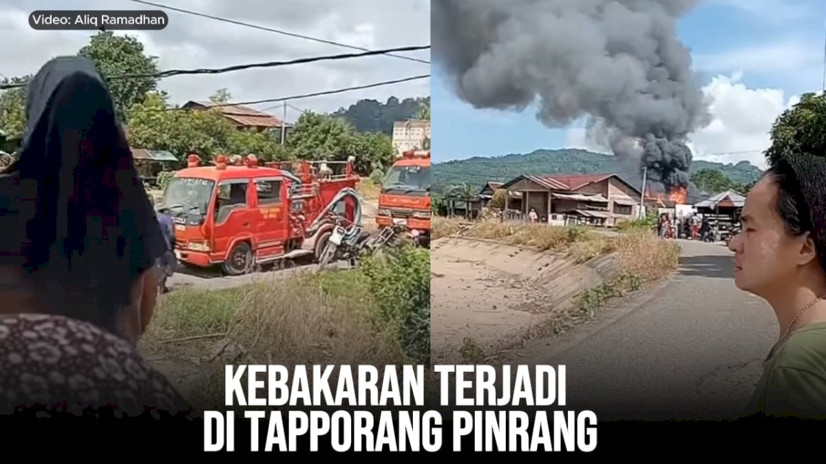 VIDEO: Kebakaran terjadi di Tapporang Pinrang