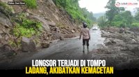 VIDEO: Longsor Terjadi di Tompo Ladang, Akibatkan Kemacetan