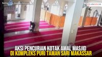 VIDEO: Aksi Pencurian Kotak Amal Masjid di Kompleks Puri Taman Sari Makassar