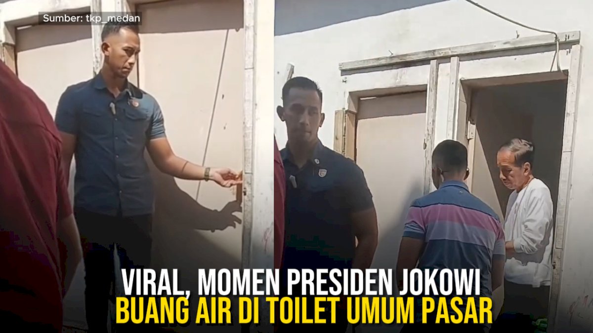 VIDEO: Viral, Momen Presiden Jokowi Buang Air di Toilet Umum Pasar