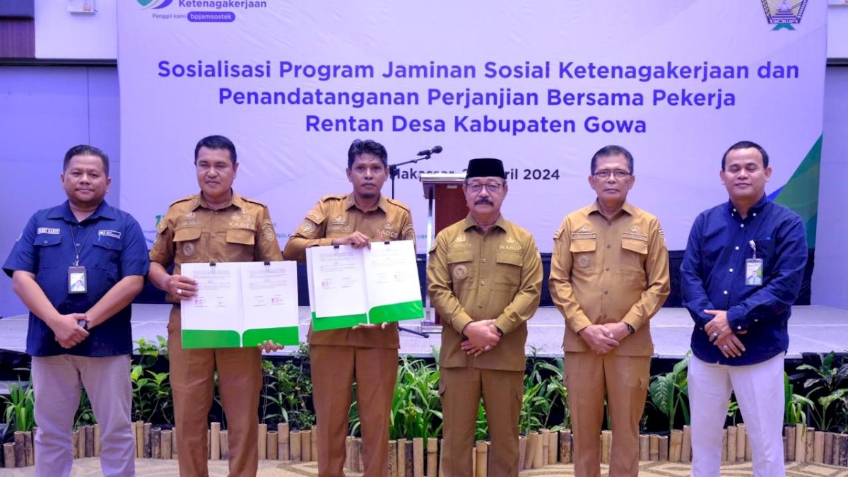 Pemkab Gowa Beri Perlindungan Sosial ke Pekerja Rentan Hasil Kolaborasi BPJS Ketenagakerjaan