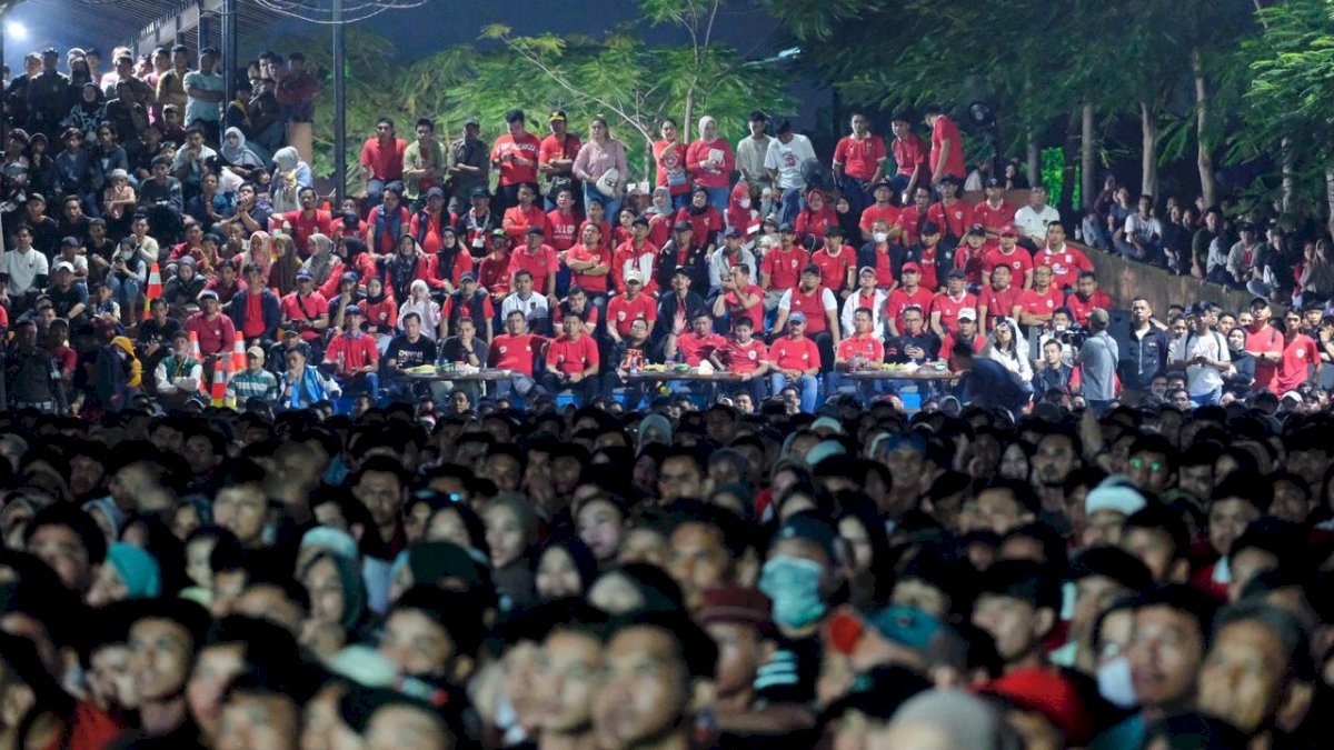 Foto: Penonton Semi Final Piala Asia U-23 Padati Lapangan Syekh Yusuf Di Gowa