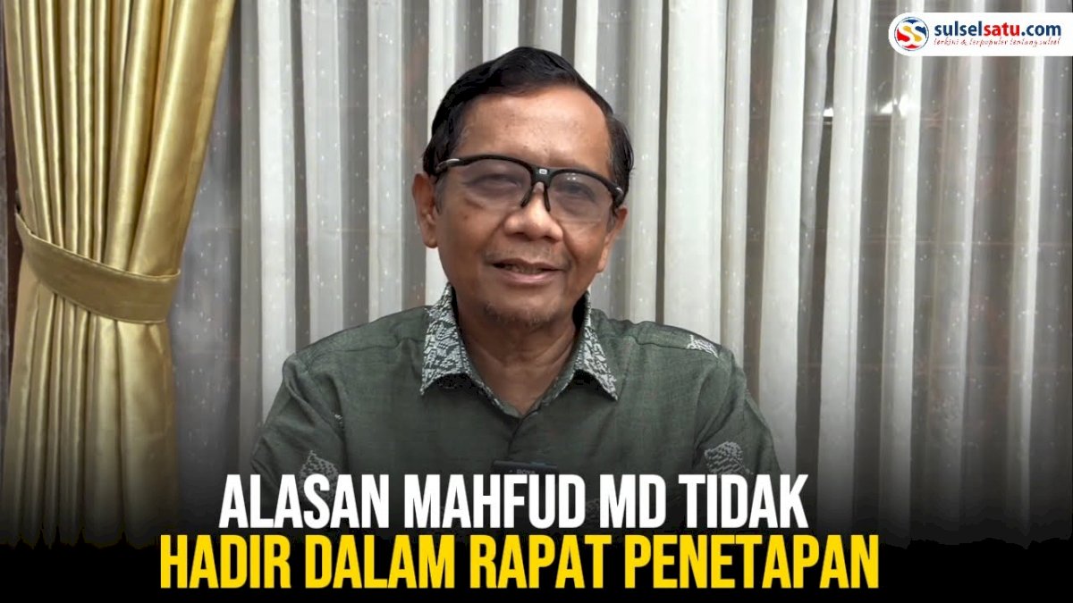 VIDEO: Alasan Mahfud MD Tidak Hadir dalam Rapat Penetapan Presiden dan Wakil Presiden