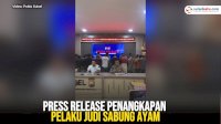VIDEO: Press Release Polda Sulsel terkait Penangkapan Pelaku Judi Sabung Ayam